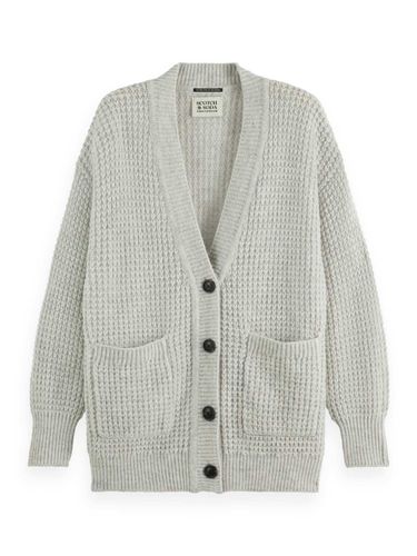 Scotch & Soda TEXTURED STITCH OVERSIZED CARDIGAN Grijs