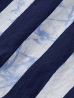 Mid length - Batik stripe Printed s Blauw