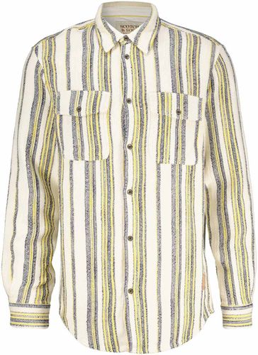 Scotch & Soda Basket Weave Gradient Stripe Shirt Multi