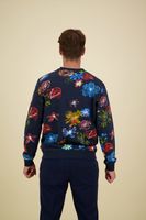 Sweater All Over Print Blauw