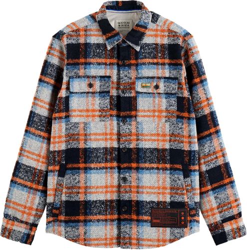 Scotch & Soda Overshirt Yarn-Dyed Blauw