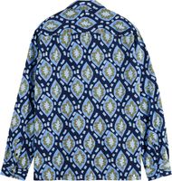 PRINTED SEERSUCKER SHIRT Blauw