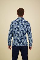 PRINTED SEERSUCKER SHIRT Blauw