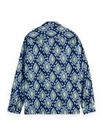 PRINTED SEERSUCKER SHIRT Blauw