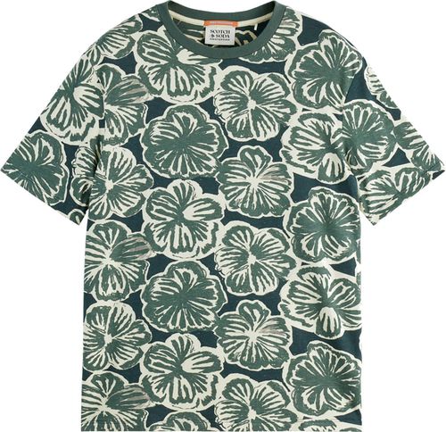 Scotch & Soda T-shirt Big All Over Print Groen