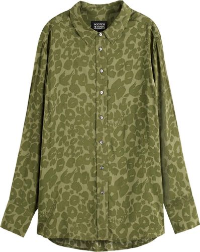 Scotch & Soda Blouse Printed Groen