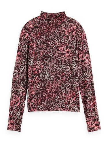 Scotch & Soda AOP PRINTED LONG SLEEVE T-SHIRT Rood