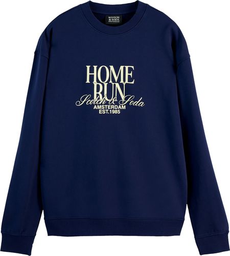 Scotch & Soda Front artwork relaxed fit sweatshir Blauw