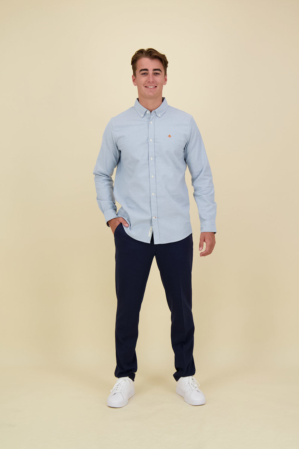 Scotch & Soda Overhemd Oxford Blauw Scotch & Soda Overhemd Oxford Blauw