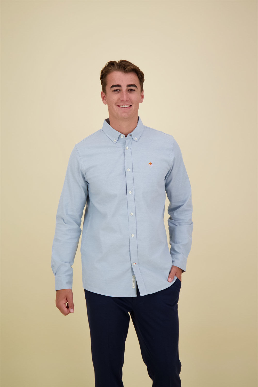 Scotch & Soda Overhemd Oxford Blauw Scotch & Soda Overhemd Oxford Blauw