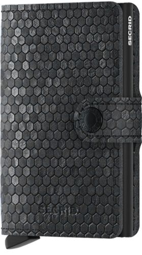 Secrid Miniwallet Hexagon Black Zwart