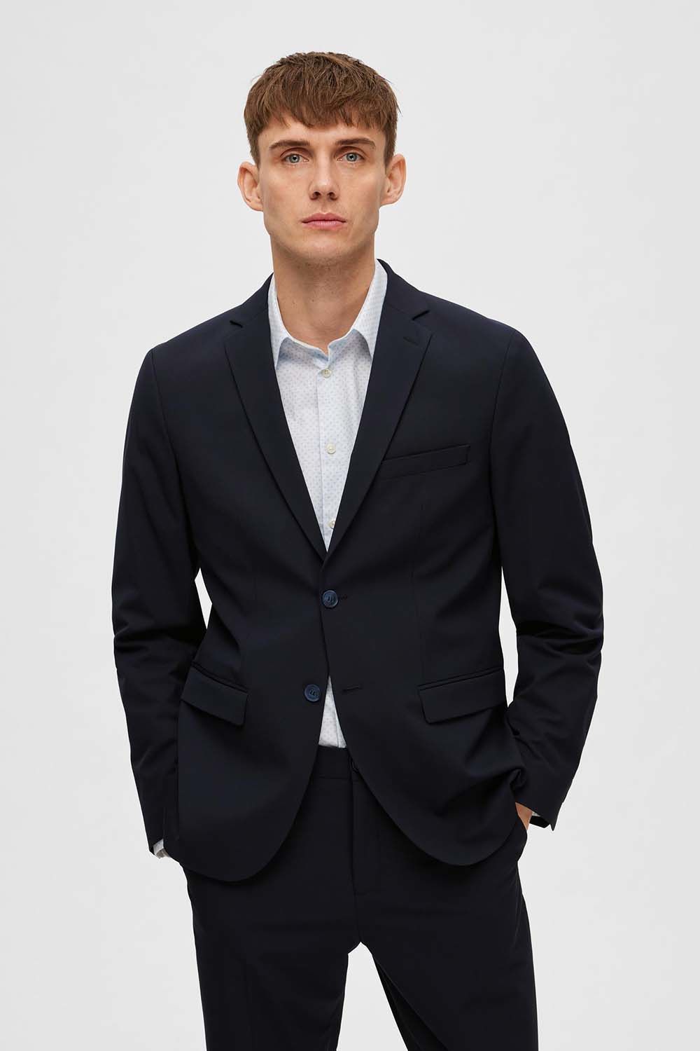 Selected Homme Blazer Liam Donkerblauw