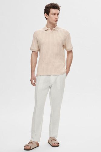 Selected Homme SLH196-STRAIGHT MADS LINEN PANT NOO Wit