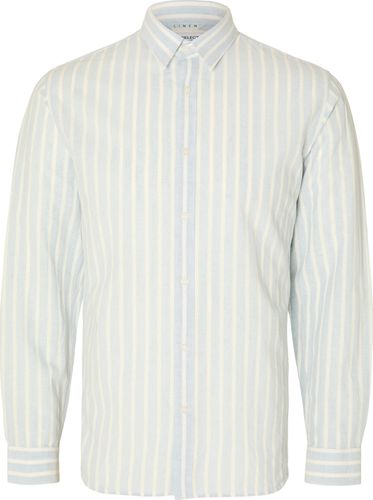 Selected Homme SLHSLIMNEW-LINEN SHIRT LS NOOS Blauw