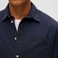 slhregpastel-linen shirt Blauw