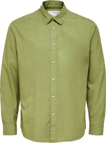 Selected Homme slhregpastel-linen shirt Groen