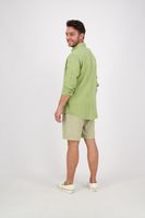 slhregpastel-linen shirt Groen