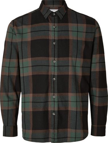 Selected Homme slhregowen flannel ls Groen