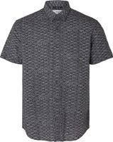 Overhemd REGNEW-LINEN SHIRT SS CLASSIC Blauw
