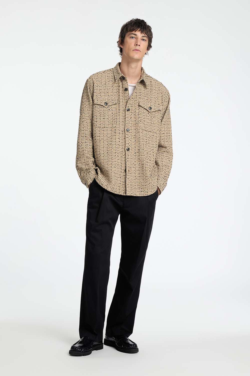 Selected Homme Overshirt Boxy Mason Zand