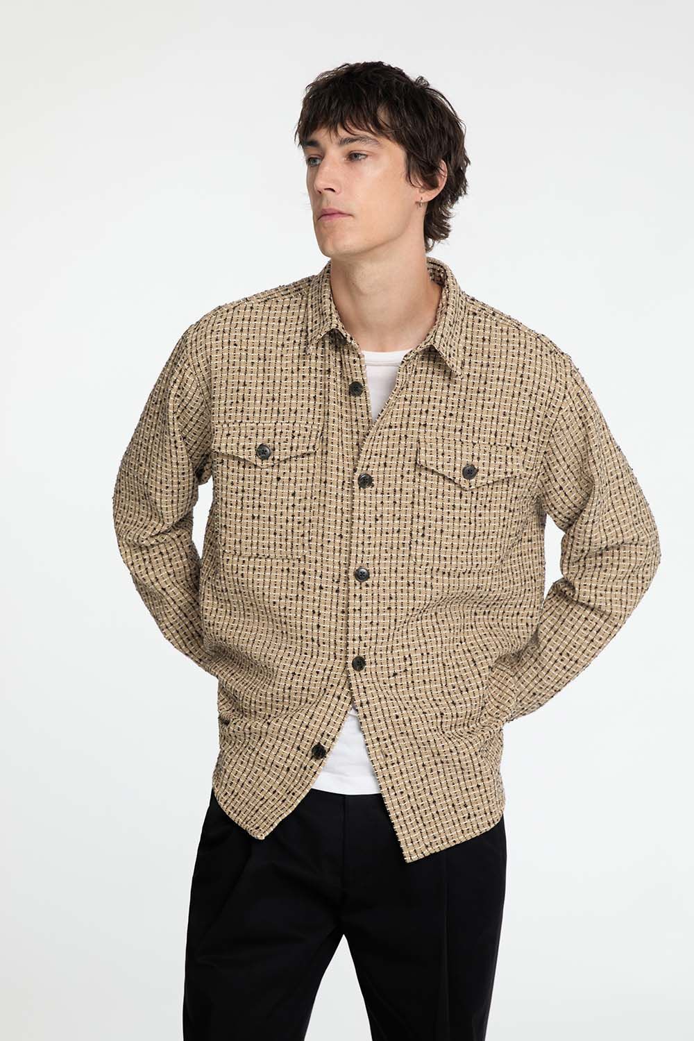 Selected Homme Overshirt Boxy Mason Zand