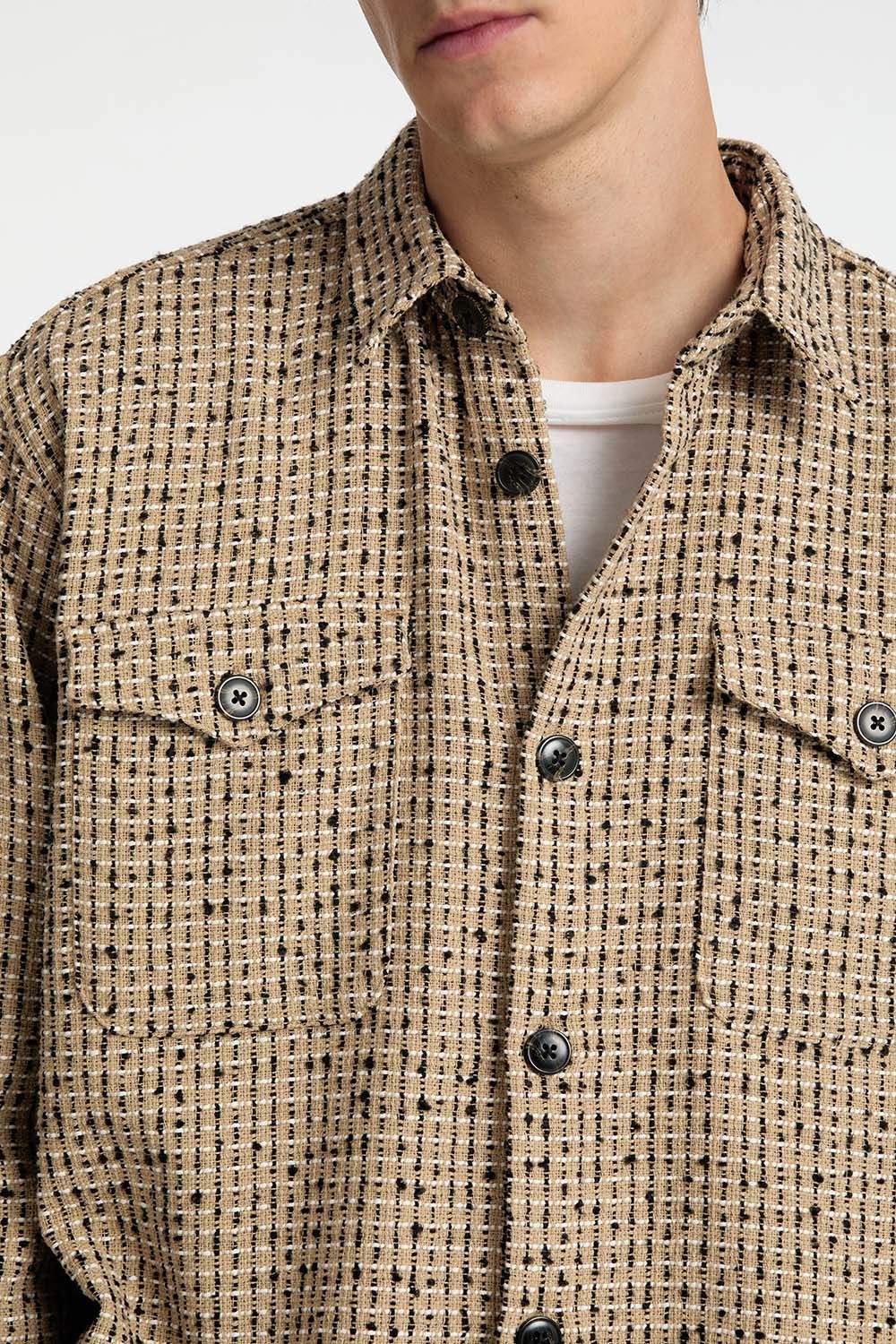 Selected Homme Overshirt Boxy Mason Zand