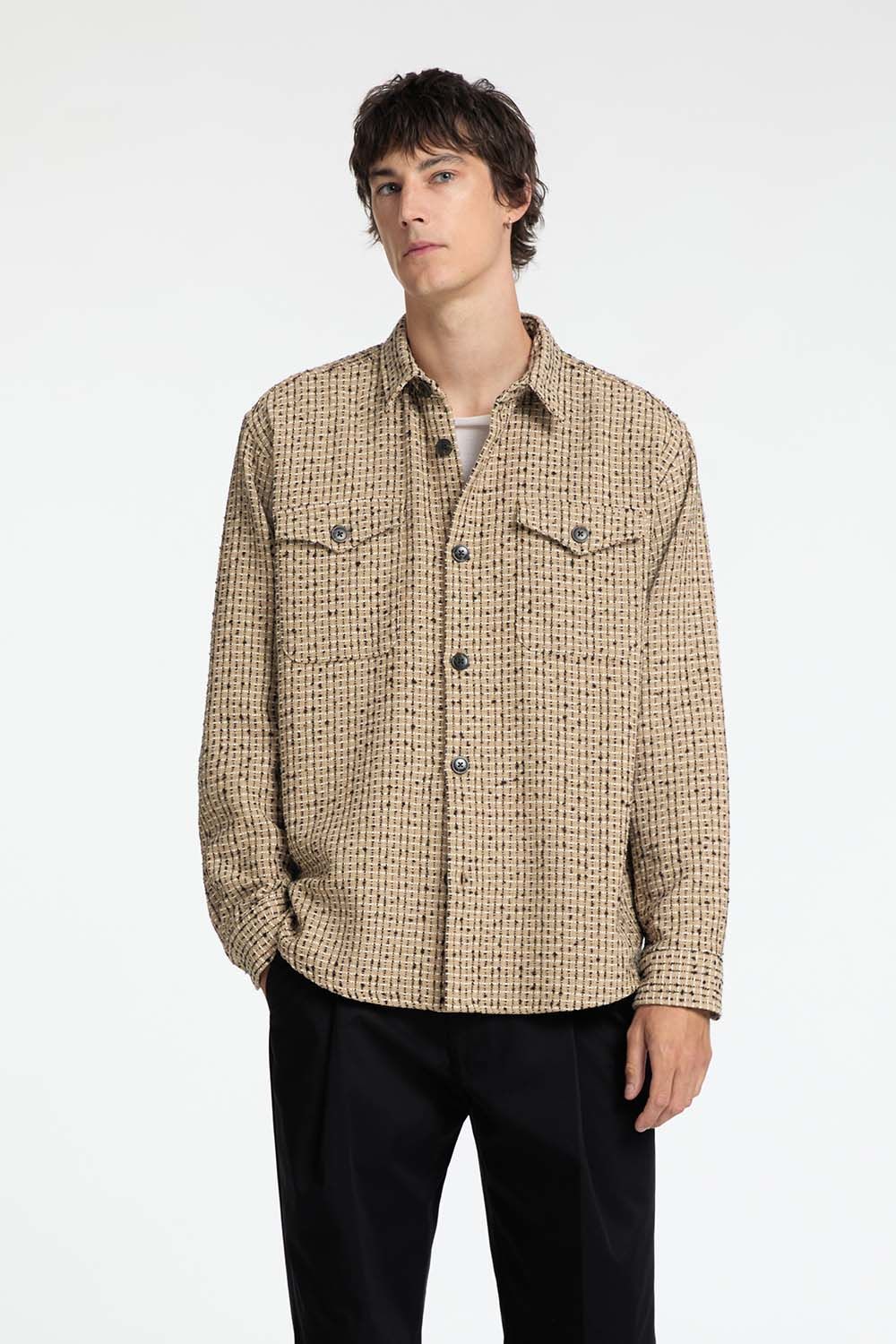 Selected Homme Overshirt Boxy Mason Zand