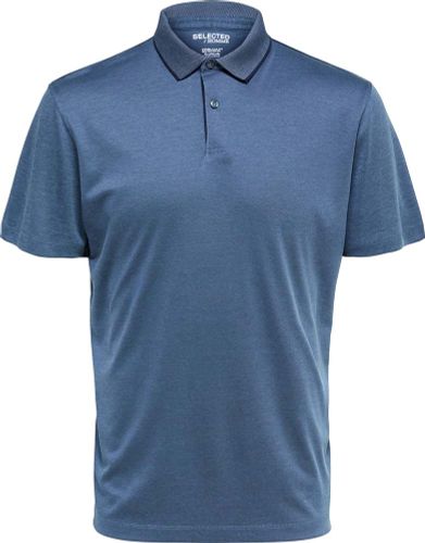 Selected Homme slhleroy coolmax ss polo Blauw