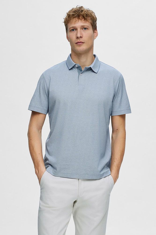 Selected Homme Polo Leroy Lichtblauw 