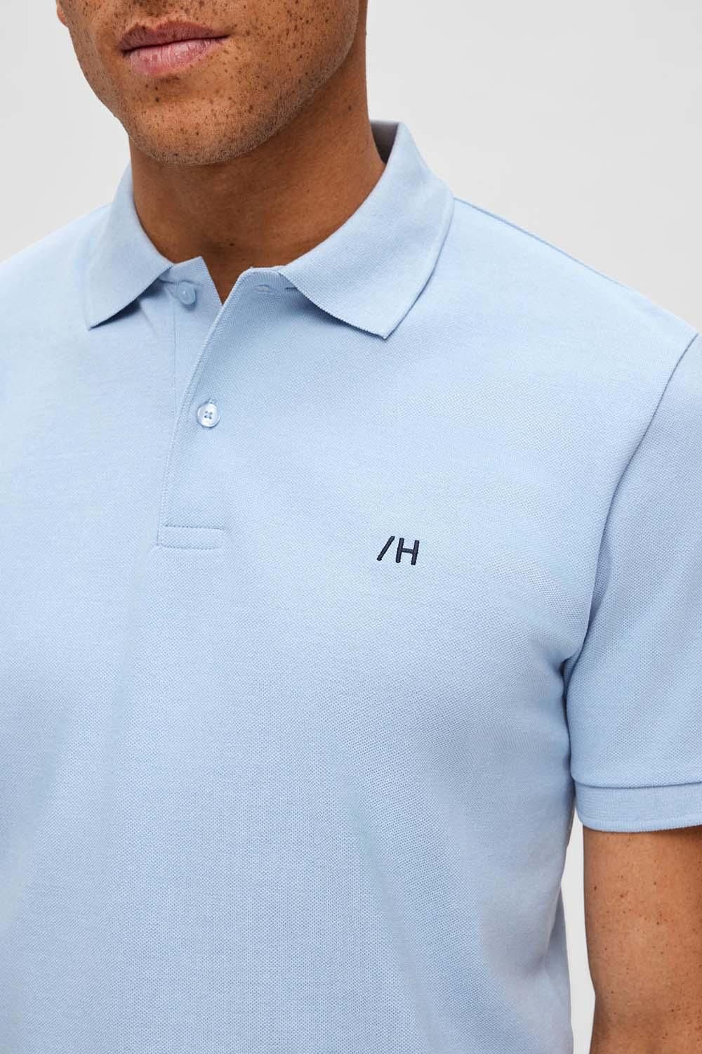 Selected Homme Polo Lichtblauw