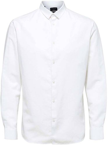 Selected Homme slhslimnew linnen shirt Wit