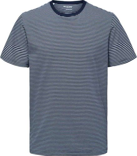 Selected Homme SLHNORMAN STRIPE SS O-NECK TEEW NOOS Blauw