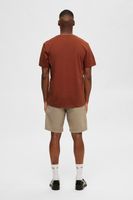 slhhaspen  ss o-neck tee Rood