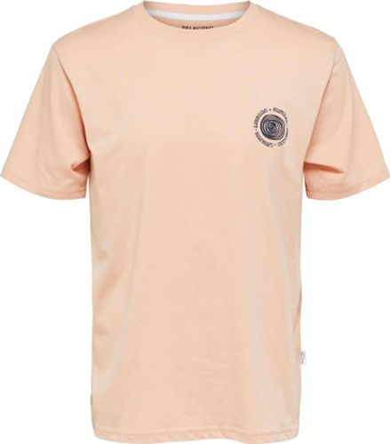 Selected Homme slhrelaxjoss emb t-shirt Roze