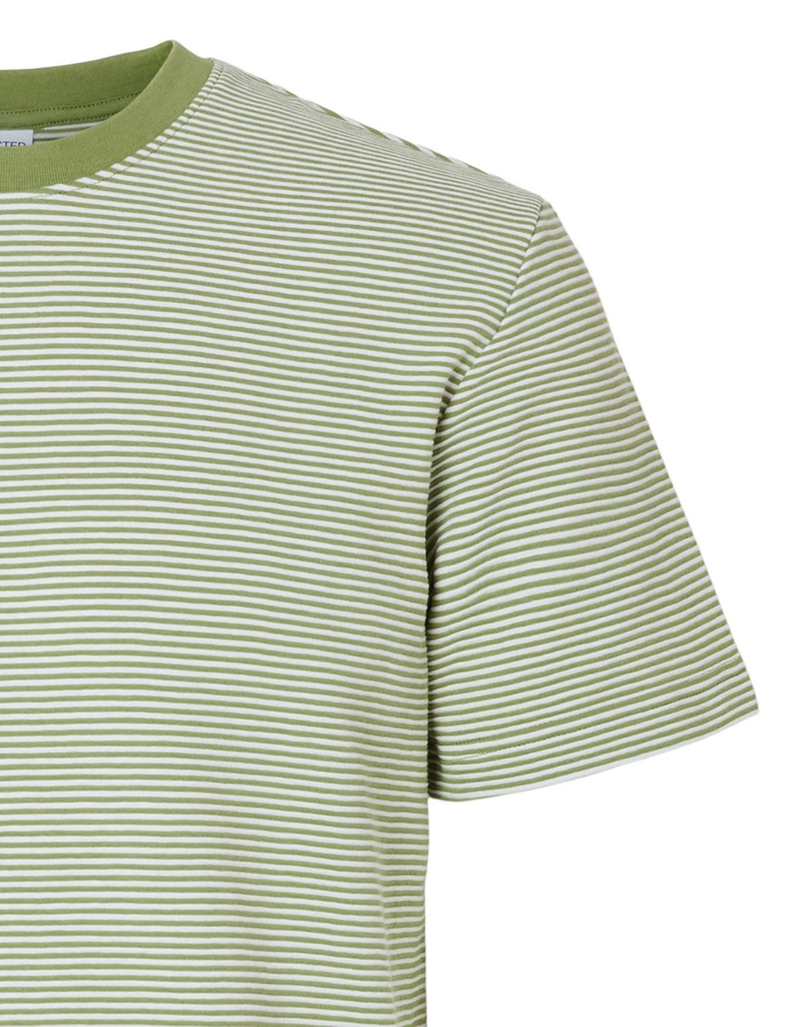 Selected Homme T-shirt Soren Streep Groen