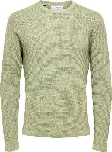 Selected Homme slhrocks ls knit crew Groen