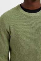 slhrocks ls knit crew Groen