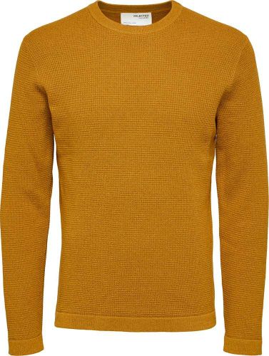 Selected Homme slhrocks ls knit crew neck Geel