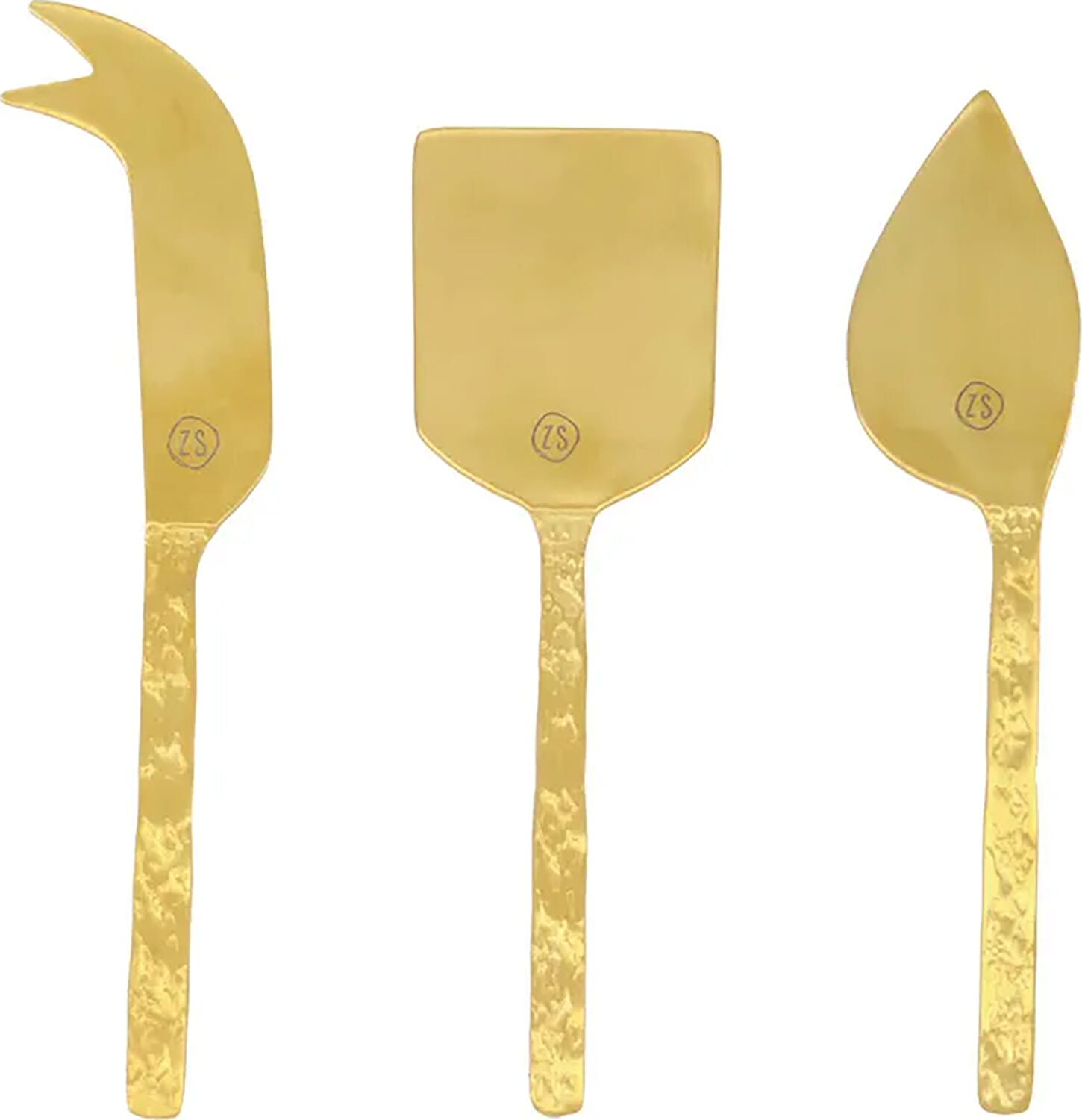 Zusss Set van 3 Kaasmesjes Goud Zusss Set van 3 Kaasmesjes Goud
