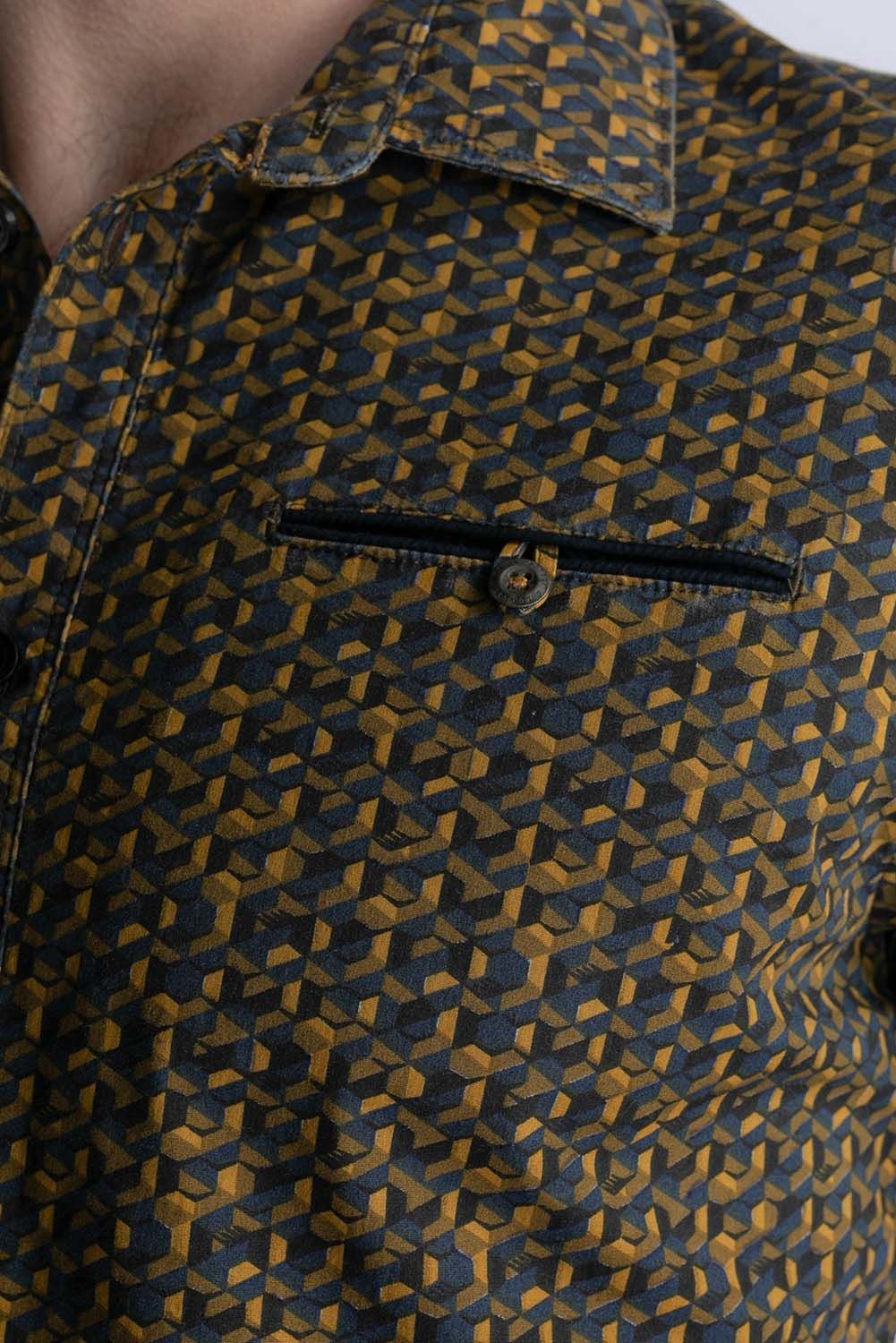 Petrol Overhemd Geel  Petrol Overhemd Geel