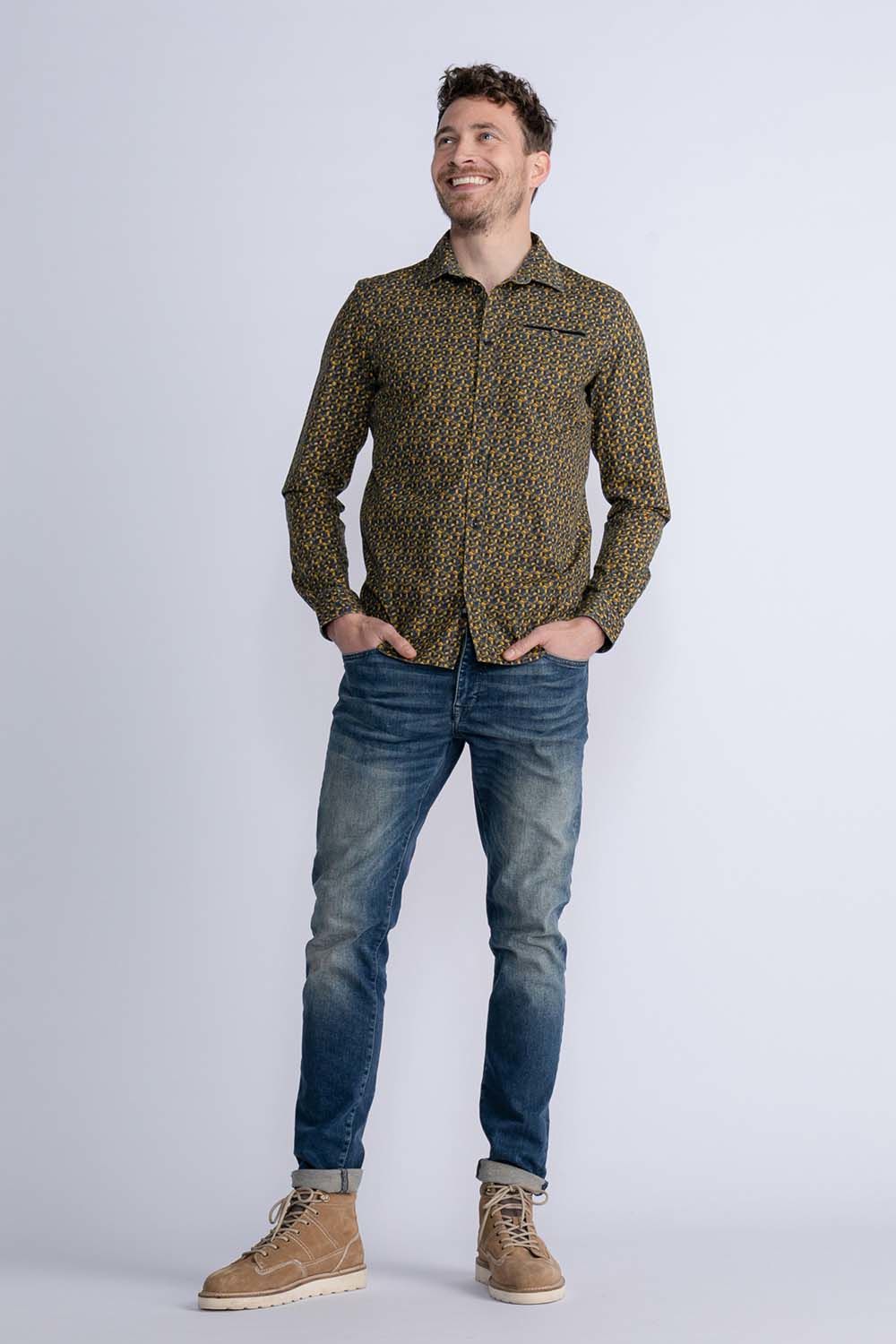 Petrol Overhemd Geel  Petrol Overhemd Geel