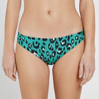 Ladies luxe leopard lou scoop top bikini Groen