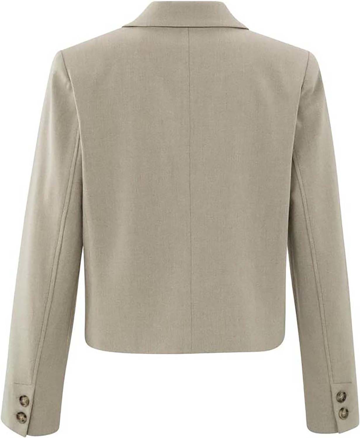 Yaya Short woven blazer with contra Bruin  Yaya Short woven blazer with contra Bruin