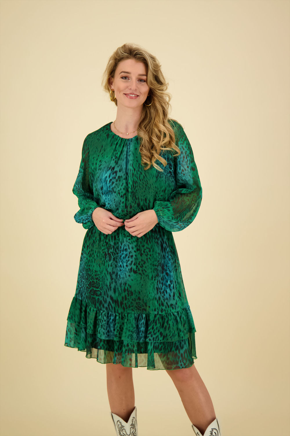 Label Dot Jurk Silke Groen Label Dot Jurk Silke Groen