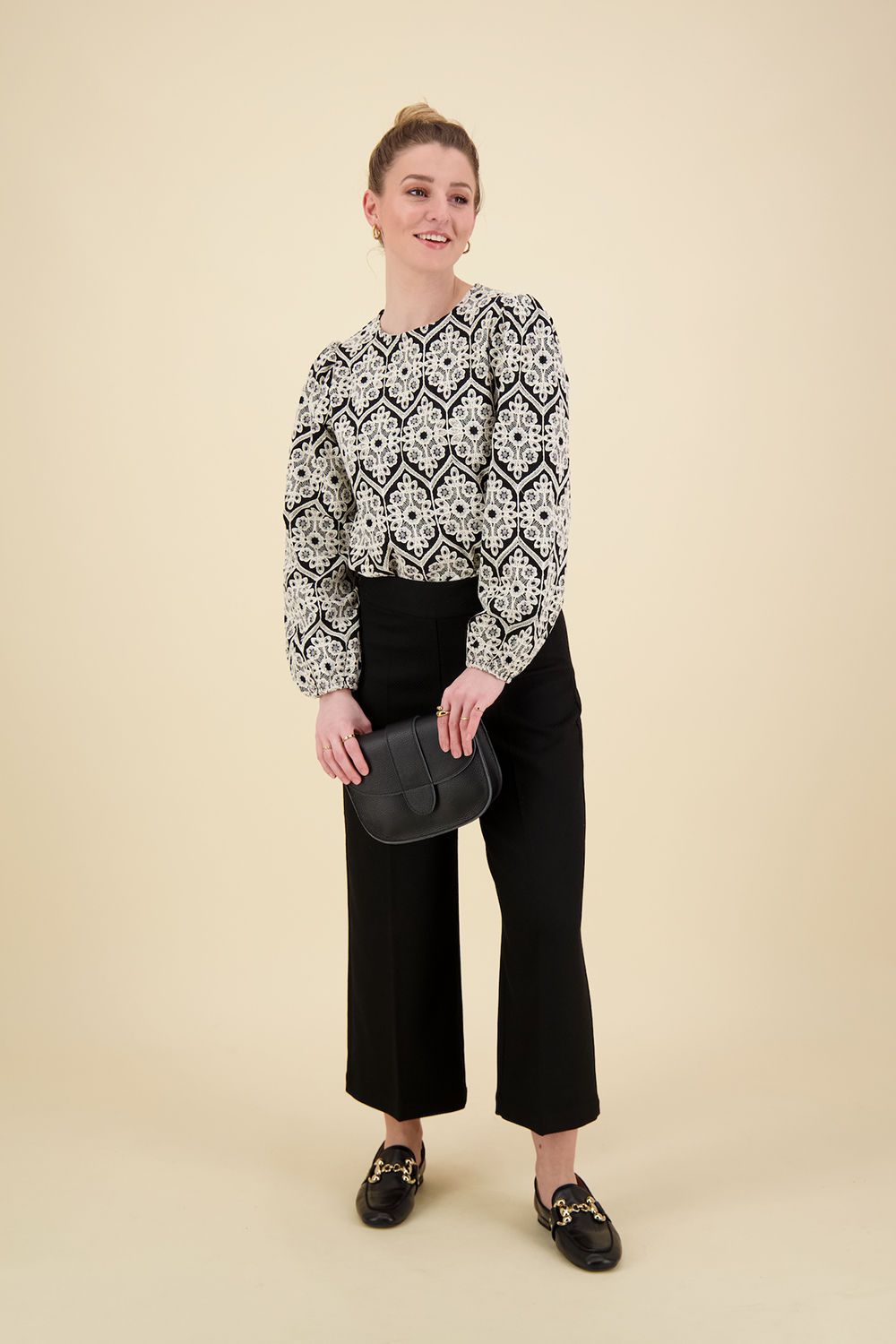Sisters Point Blouse Gie-LS Zwart