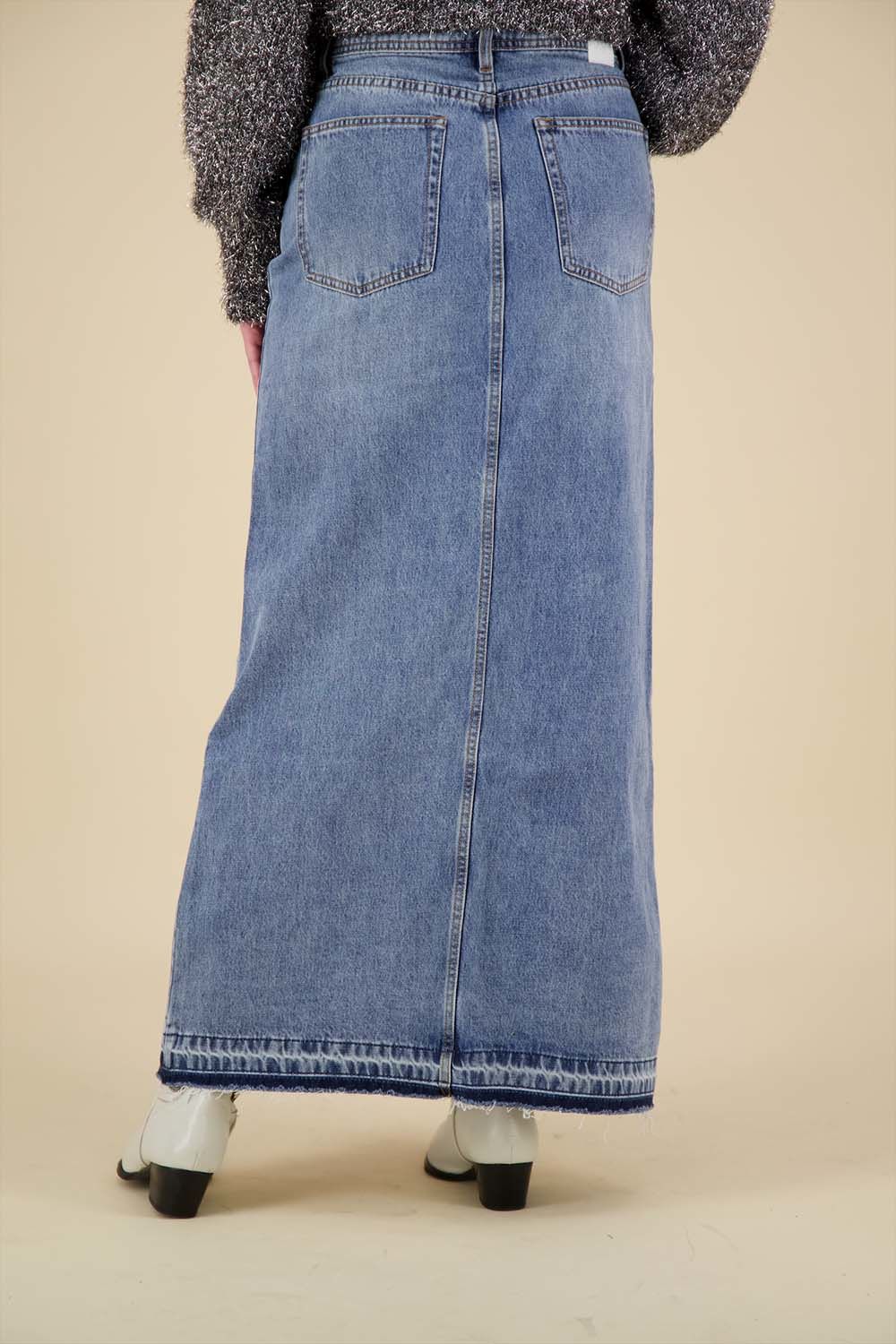 Catwalk Junkie Jeans Rok Pip Maxi Blauw Catwalk Junkie Jeans Rok Pip Maxi Blauw