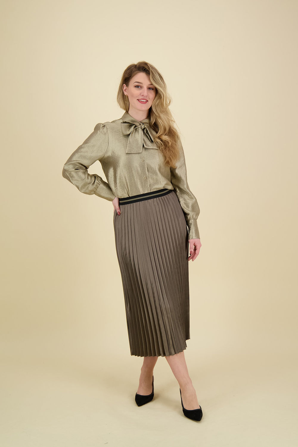 Geisha Rok Plissé Bruin Geisha Rok Plissé Bruin