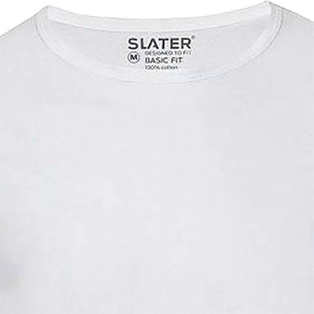 Slater T-shirt Basic Fit 2-Pack Wit