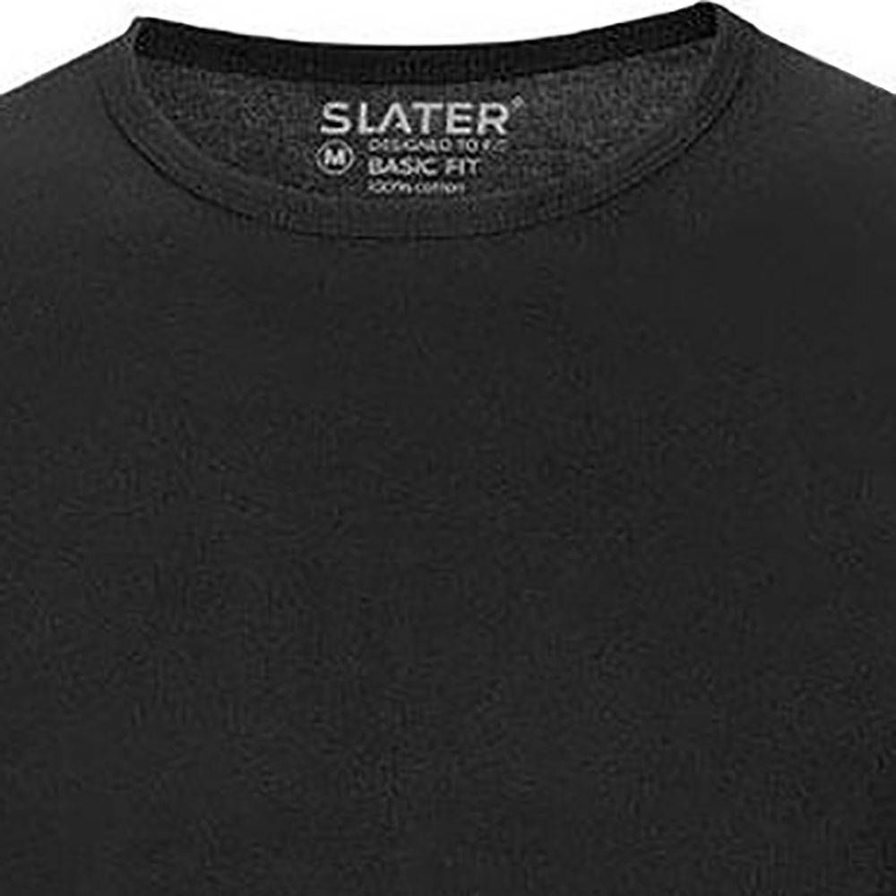 Slater T-shirt Basic Fit 2-Pack Zwart