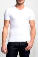 STRETCH 2-pack T-shirt V-neck  s/sl Wit